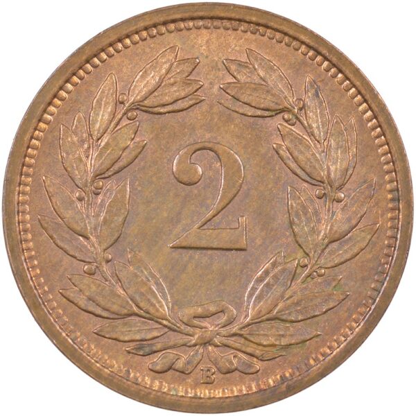 2 Rappen, 1933, unz/stgl