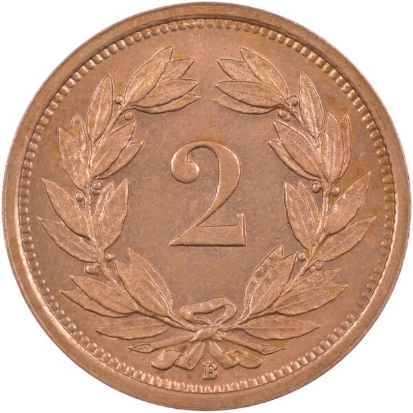 2 Rappen, 1934, Stempelglanz