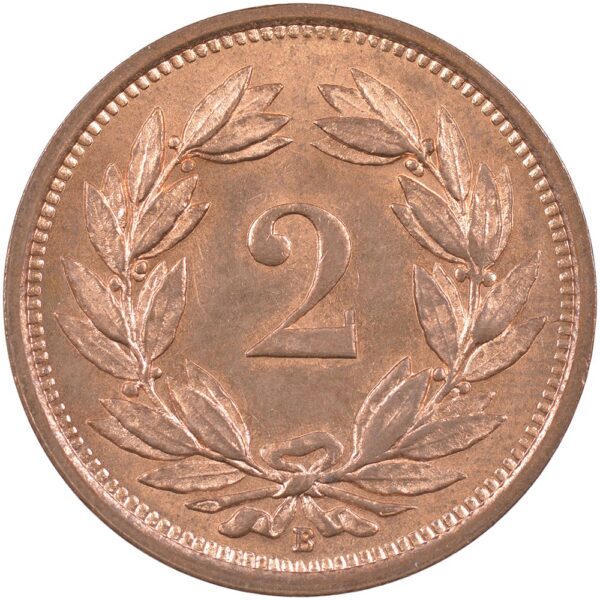 2 Rappen, 1937, Stempelglanz
