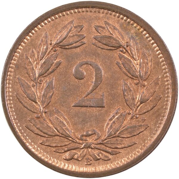 2 Rappen, 1941, Stempelglanz