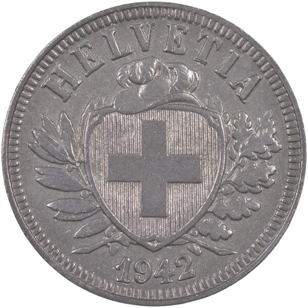 25340_1 2 Rappen, 1942, Stempelglanz
