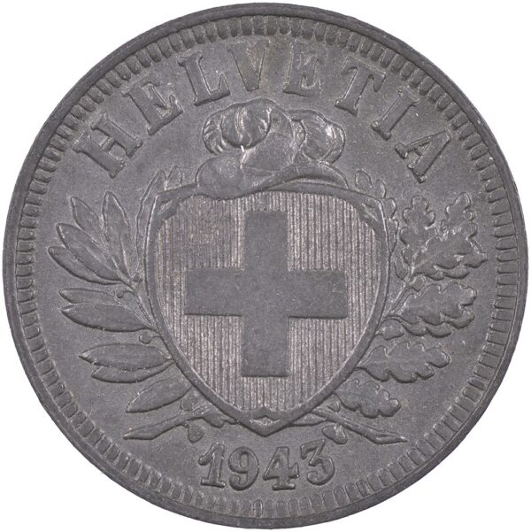 25341_1 2 Rappen, 1943, Stempelglanz