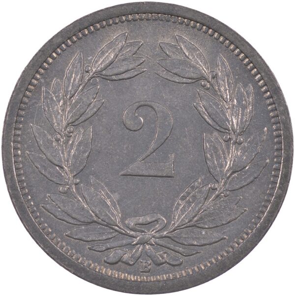 2 Rappen, 1943, Stempelglanz