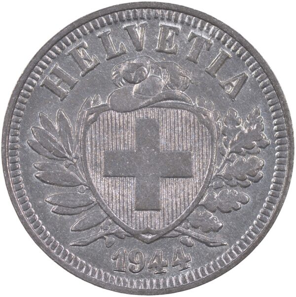 25342_1 2 Rappen, 1944, Stempelglanz