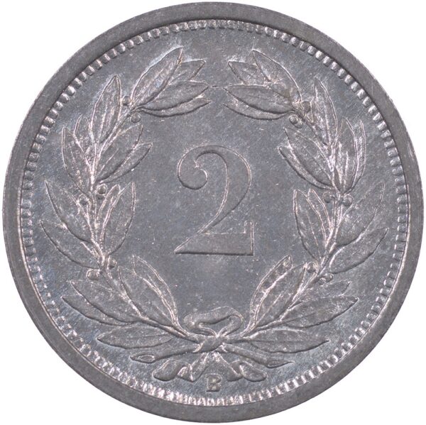 2 Rappen, 1944, Stempelglanz