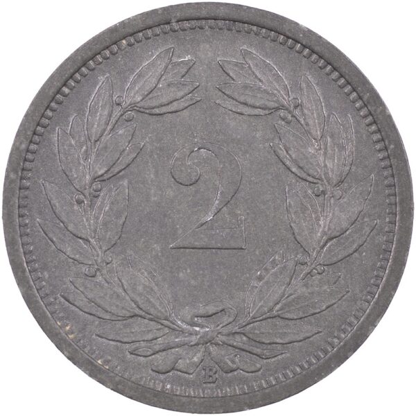 2 Rappen, 1945, unz/stgl