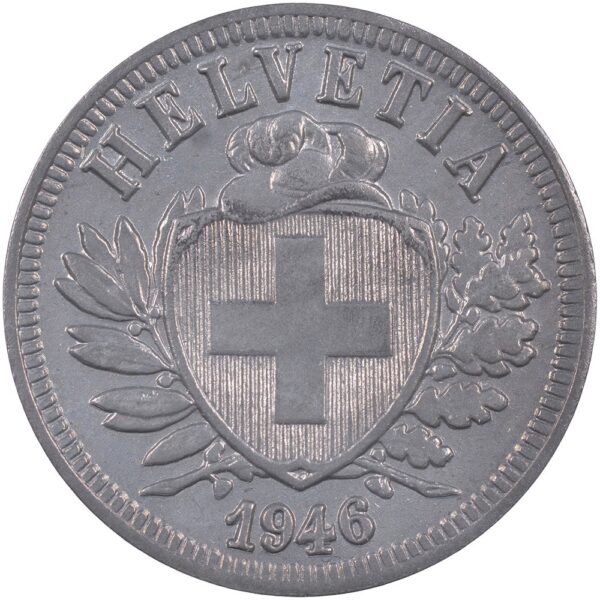 25346_1 2 Rappen, 1946, Stempelglanz