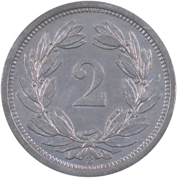 2 Rappen, 1946, Stempelglanz