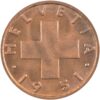 2 Rappen, 1951, Stempelglanz