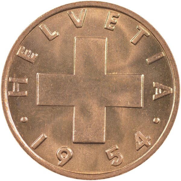 25353_1 2 Rappen, 1954, Stempelglanz