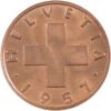2 Rappen, 1957, Stempelglanz