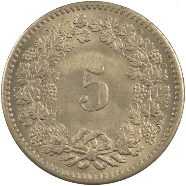 5 Rappen, 1850, Stempelglanz