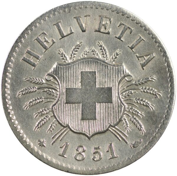 25376_1 5 Rappen, 1851, unz/stgl