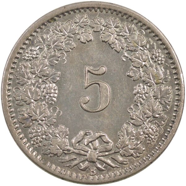 5 Rappen, 1873, unz/stgl
