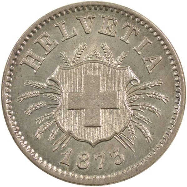 25383_1 5 Rappen, 1873, Stempelglanz