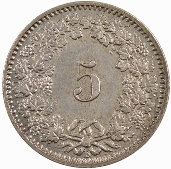 5 Rappen, 1874, unz/stgl