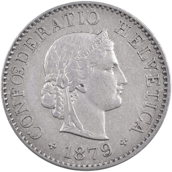 25395_1 5 Rappen, 1879, fast unzirkuliert