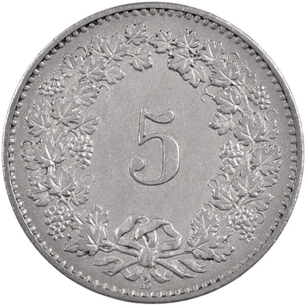 5 Rappen, 1879, fast unzirkuliert