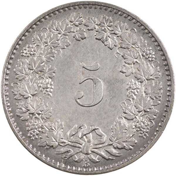 5 Rappen, 1879, unzirkuliert