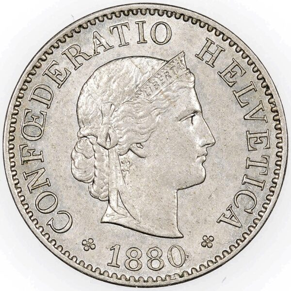 25400_1 5 Rappen, 1880, unzirkuliert