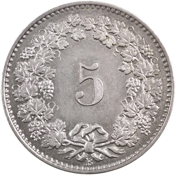 5 Rappen, 1881, unzirkuliert