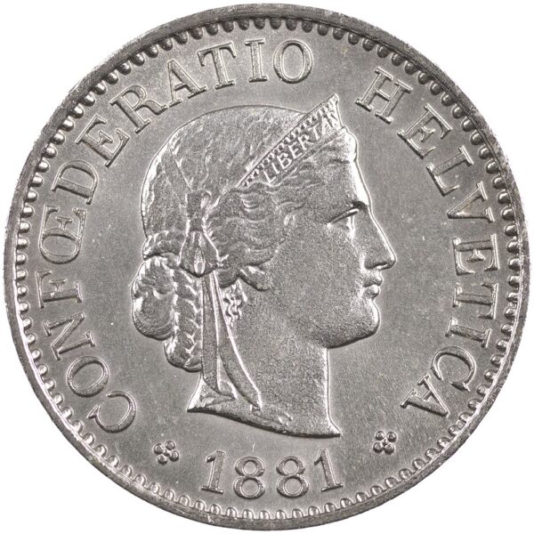 25405_1 5 Rappen, 1881, unz/stgl