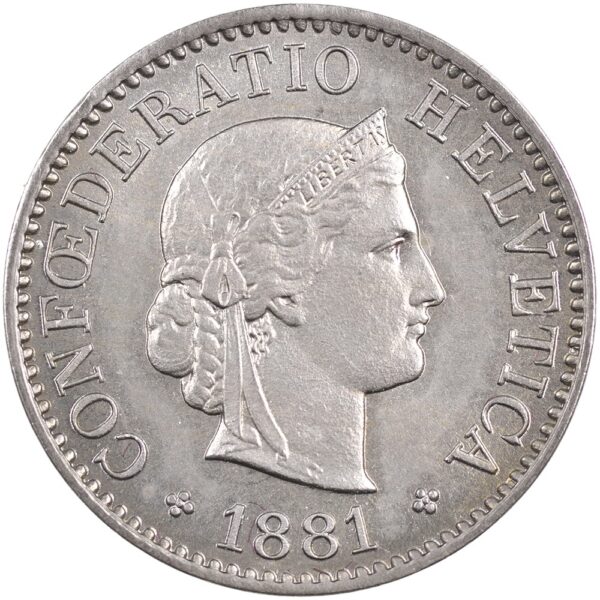 25406_1 5 Rappen, 1881, Stempelglanz