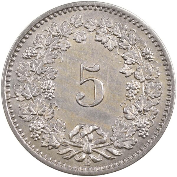 5 Rappen, 1882, unzirkuliert