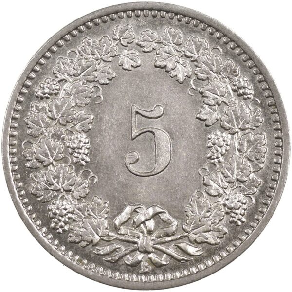 5 Rappen, 1882, unz/stgl