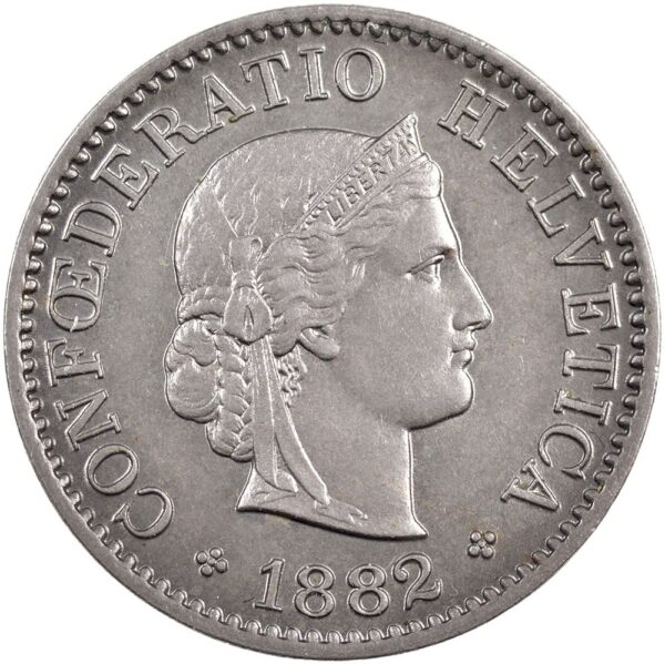 25410_1 5 Rappen, 1882, Stempelglanz