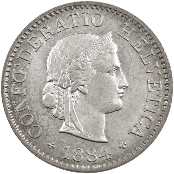 25414_1 5 Rappen, 1884, unzirkuliert