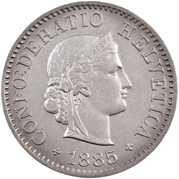 25416_1 5 Rappen, 1885, fast unzirkuliert