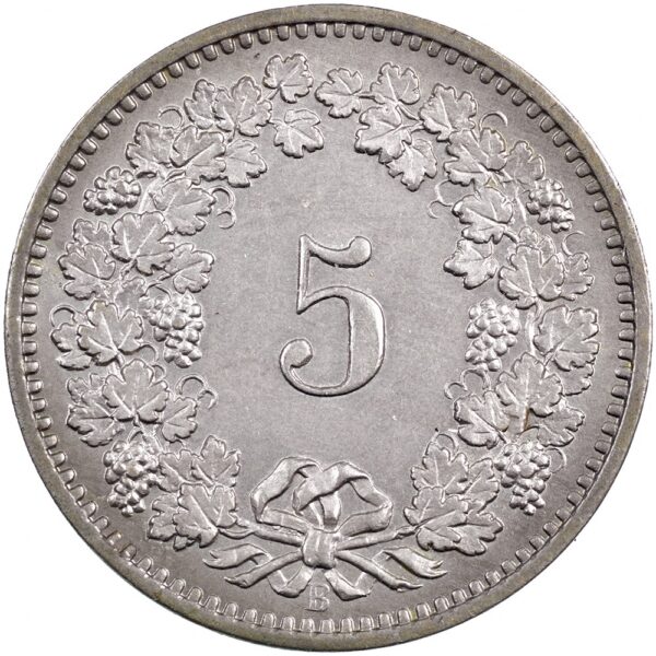 5 Rappen, 1885, fast unzirkuliert