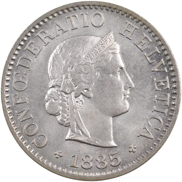 25417_1 5 Rappen, 1885, Stempelglanz