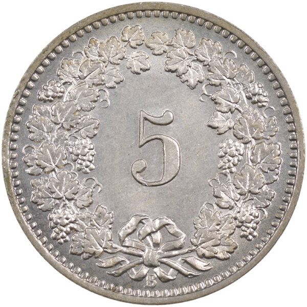 5 Rappen, 1885, Stempelglanz