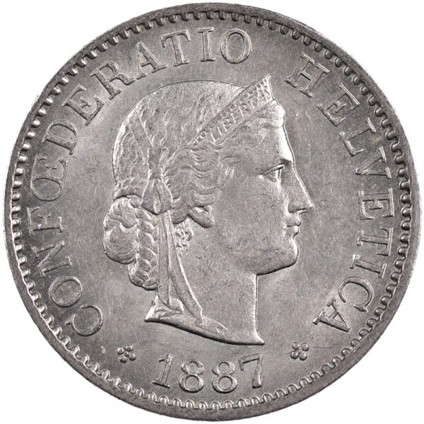 25419_1 5 Rappen, 1887, unzirkuliert