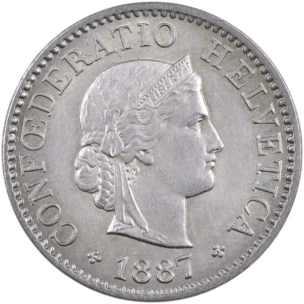 25420_1 5 Rappen, 1887, unz/stgl