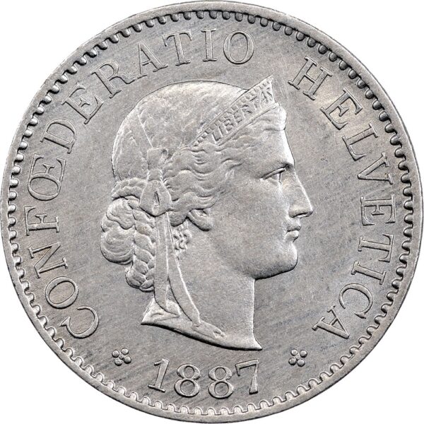 25421_1 5 Rappen, 1887, Stempelglanz