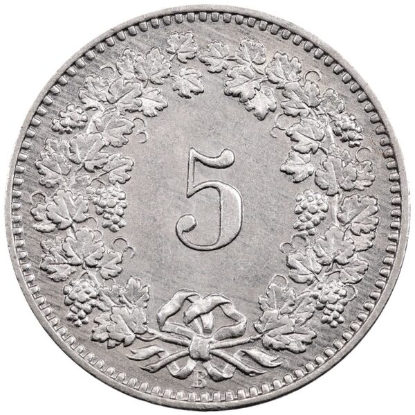 5 Rappen, 1887, Stempelglanz