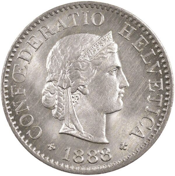 25423_1 5 Rappen, 1888, Stempelglanz