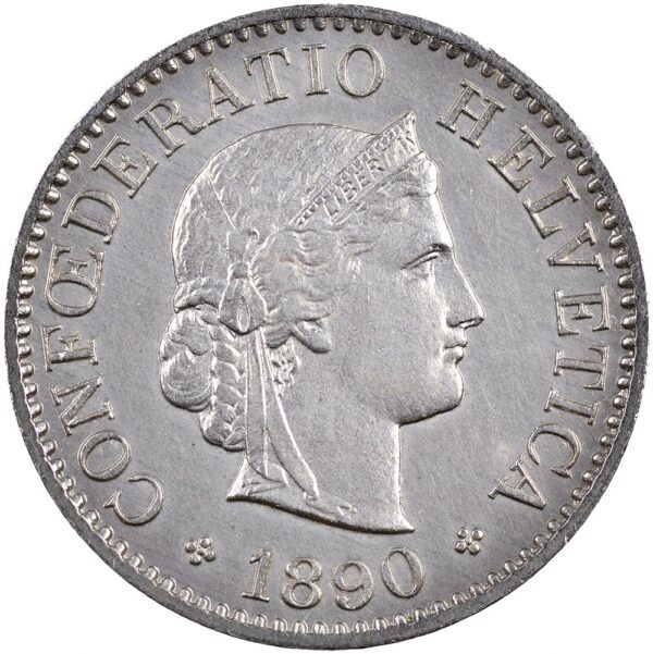 25430_1 5 Rappen, 1890, unz/stgl