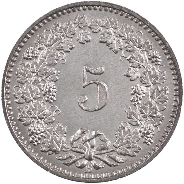 5 Rappen, 1890, unz/stgl