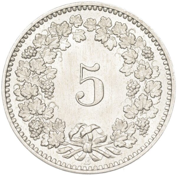 5 Rappen, 1890, Stempelglanz