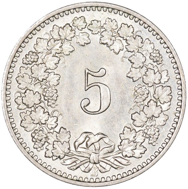 5 Rappen, 1891, Stempelglanz