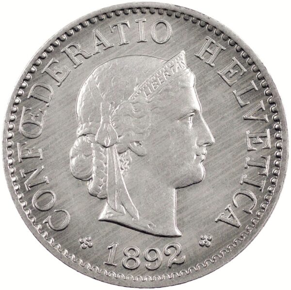 25436_1 5 Rappen, 1892, unzirkuliert