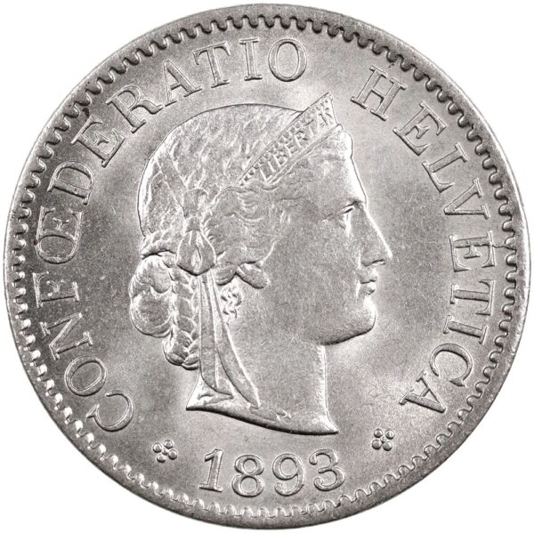 25440_1 5 Rappen, 1893, Stempelglanz