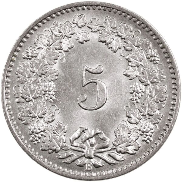 5 Rappen, 1893, Stempelglanz