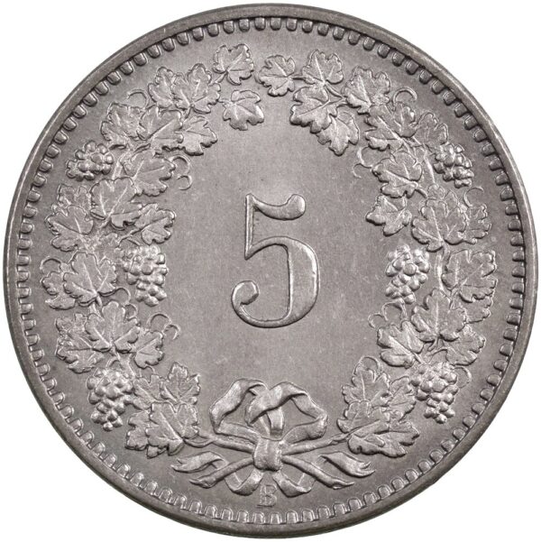 5 Rappen, 1894, unzirkuliert