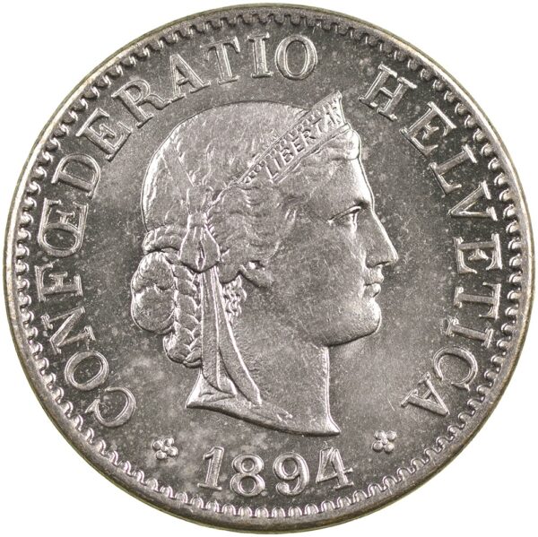 25442_1 5 Rappen, 1894, unz/stgl