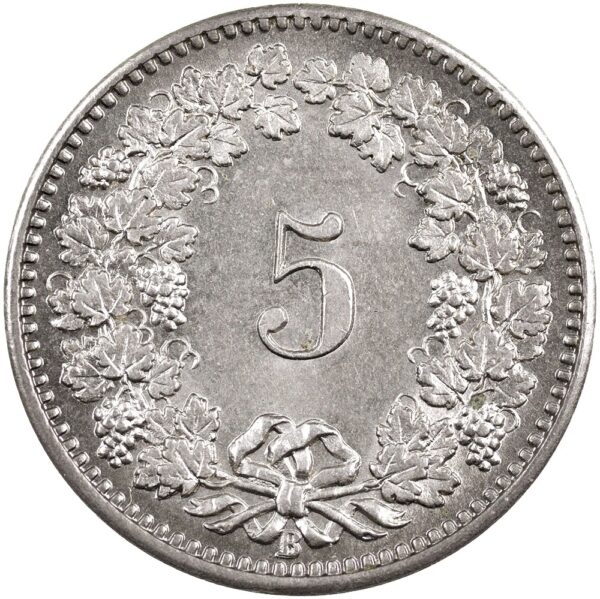 5 Rappen, 1895, Stempelglanz
